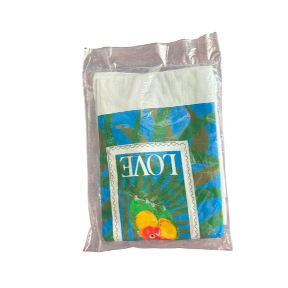 Vintage 90's US POSTAL SERVICE stamp Shirt white LOVE 52 Parrot Screen Stars XL - Picture 2 of 3